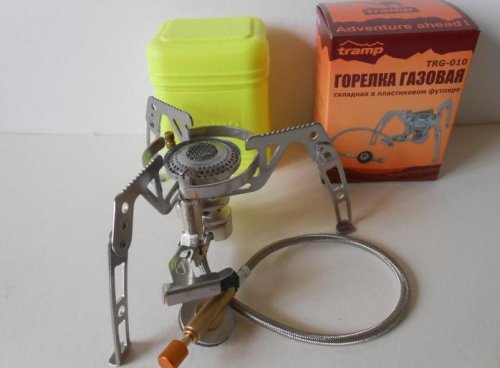 Горелка со шлангом, пьезоподжигом и подогревом Tramp TRG-010
