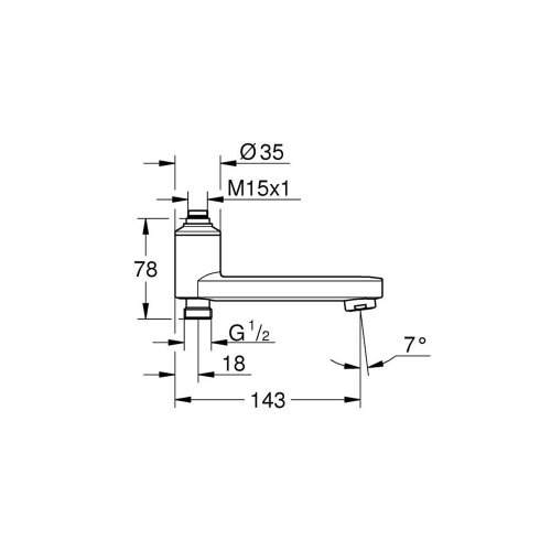 Излив со встроенным переключателем Grohe QuickFix 13450000