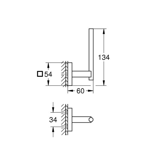 Держатель для запасного рулона бумаги Grohe QuickFix Start Cube 409792430