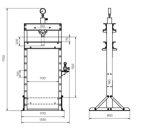 Пресс гидравлический Holzmann WP50ECO