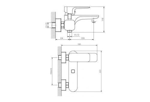 Смеситель для ванны Koller Pool Trend TR0100