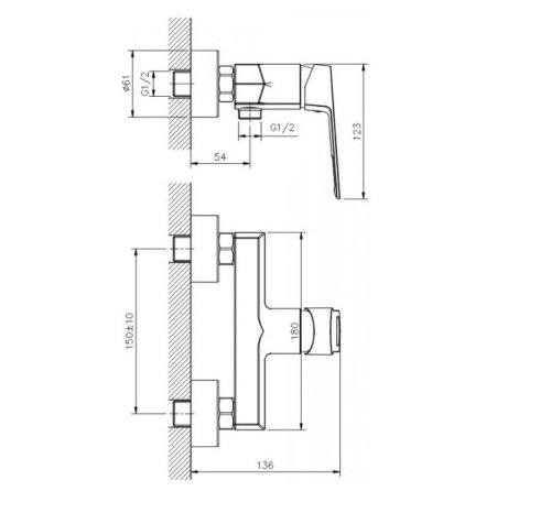 Смеситель для душа Koller Pool GRACE GR0450