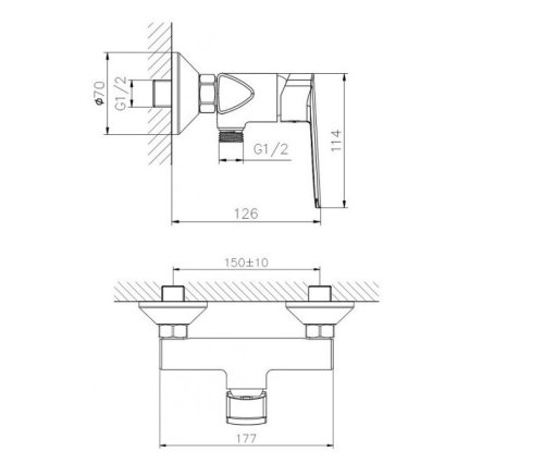 Смеситель для душа Koller Pool STREAM ST0450