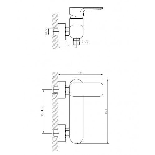 Смеситель для душа Koller Pool Trend TR0400
