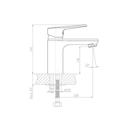 Змішувач для раковини 35 мм Koller Pool EDGE ED0200