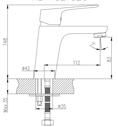 Смеситель для раковины Koller Pool Kvadro Start, черный матовый KS0200B