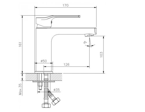 Смеситель для раковины Koller Pool STREAM ST0200