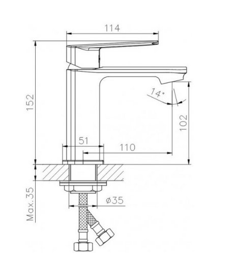 Смеситель для раковины Koller Pool STYLE SL0200
