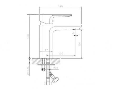 Смеситель для раковины Koller Pool Trend TR0200