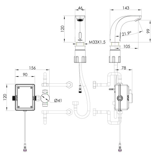 Смеситель для умывальника Imprese Krok SE 5500