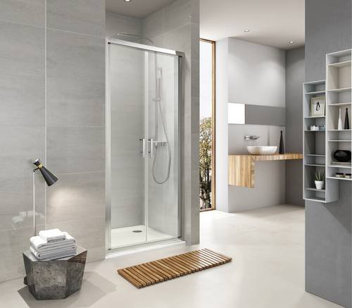 Душевые двери Koller Pool NEON двухсекционные 900x1900 мм стекло grape (ND90G)