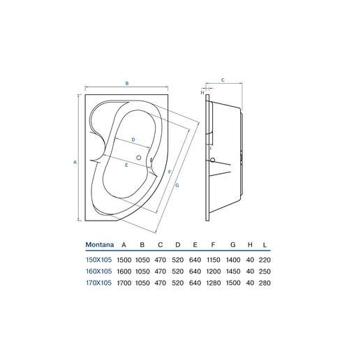 Ванна Koller Pool Montana 150х105 R (MONTANA150X105R)