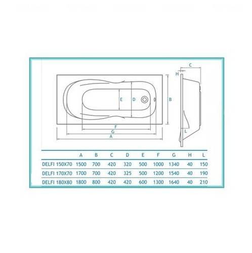 Ванна Koller Pool Delfi 160х70 (DELFI160X70)