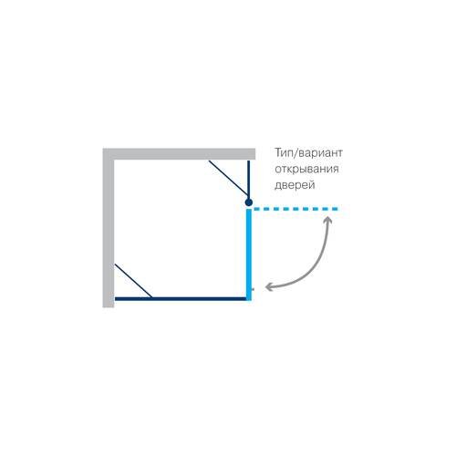 Душевая кабина Koller Pool квадратная 900x900x1850 chrome; Calc Free (состоящий из 2 частей) (AC9E)