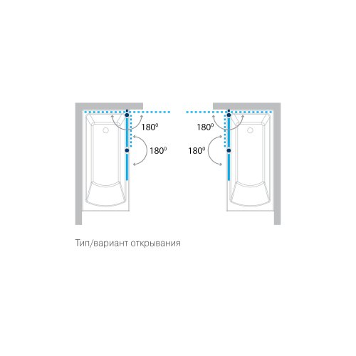 Шторка на ванную Koller Pool QP97(right) двухэлементная 1150х1400 chrome; grape (QP97(right) chrome,grape)