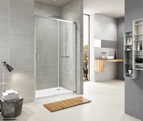 Душевые двери Koller Pool TREND двухсекционные 1200x1900 мм стекло прозрачное (TD120C)