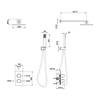 Душевая система Koller Pool с термостатом скрытого монтажа (CTQ021)