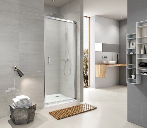 Душові двері Koller Pool NEON односекційні 900x1900 мм скло grape (NS90G)