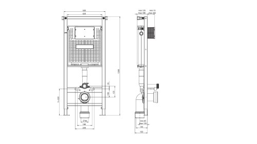 Установка подвесного унитаза Koller Pool Alcora ST1200 (Alcora ST1200)