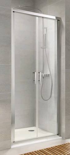 Душевые двери Koller Pool NEON двухсекционные 900x1900 мм стекло прозрачное (ND90C)