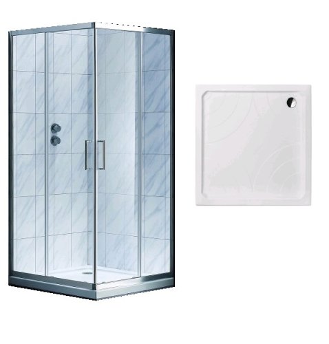 Душевая кабина Koller Pool STYLE квадратная 900x900x1900 мм grape+поддон Grace 900х900 квадр+сифон A47CR-60 (S90SG+GRACE90S+A47CR-60)
