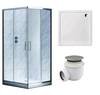 Душевая кабина Koller Pool STYLE квадратная 900x900x1900 мм прозрачная + поддон Grace 900х900 квадр + сифон A47CR-60 (S90SC+GRACE90S+A47CR-60)