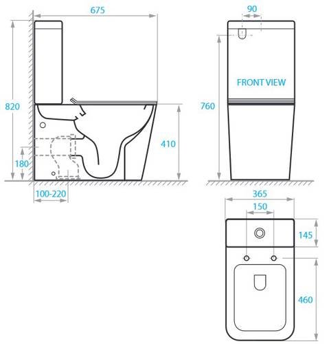 Напольный унитаз Koller Pool KVADRO с сиденьем Soft-close без бачка (KR-0675-RC-C)
