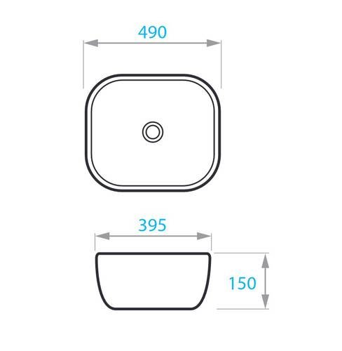 Умывальник на столешницу Koller Pool ROUND 490х395 мм (RN-0490-WB)