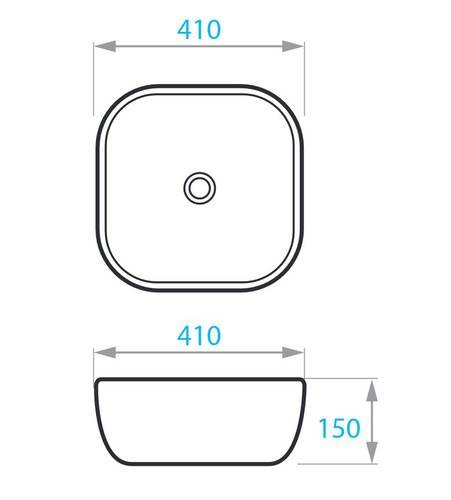Умывальник на столешницу Koller Pool ROUND 410х410 мм (RN-0410-WB)