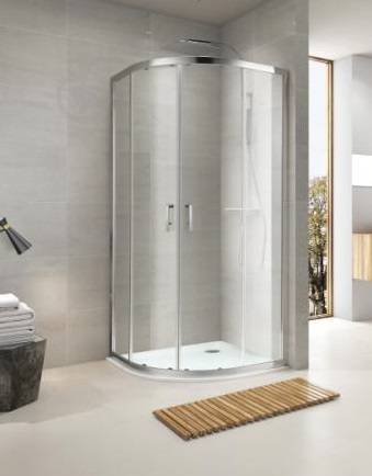 Душова кабіна Koller Pool ROUND напівкругла 1200x800x1900 мм скло прозоре (2 частини) (R12080RC)