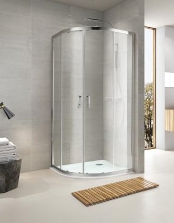 Душова кабіна Koller Pool ROUND напівкругла 1200x800x1900 мм скло прозоре (2 частини) (R12080RC)