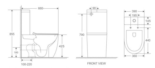 Унітаз підлоговий Koller Pool ROUND з сидінням Soft-close + бачок (RN-0665-RC-C+RN-0665-RC-T)