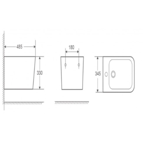 Биде напольное Koller Pool KVADRO (KR-0600-FS)
