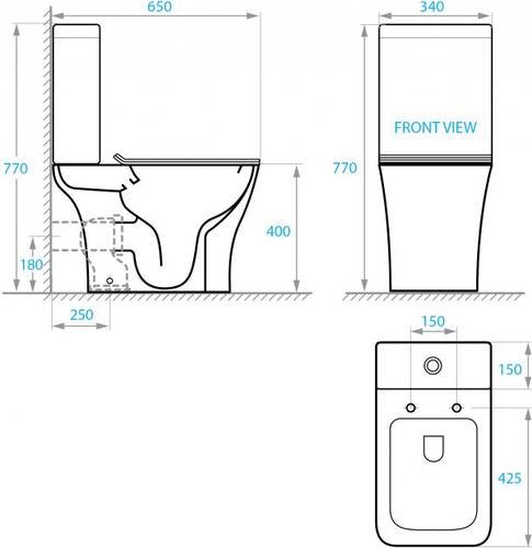 Напольный унитаз Koller Pool TREND с сиденьем Soft-close + бачок (TR-0650-RC-C_TR-0650-RC-T)