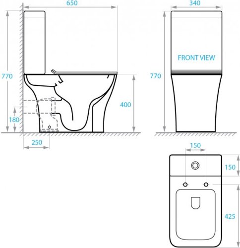 Напольный унитаз Koller Pool TREND с сиденьем Soft-close + бачок (TR-0650-RC-C_TR-0650-RC-T)