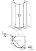 Душевая кабина Koller Pool KVADRO полукруглая 900x900x1950 мм стекло прозрачное (K90RC-2)