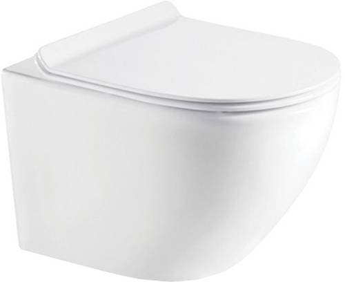 Инсталляция AlcaPlast 4в1 AM101/1120 с белой прямоугольной кнопкой M570 + подвесной унитаз ROUND (AM101/1120-4:1 RU M570-0001