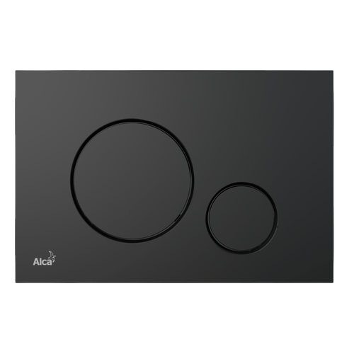 Инсталляция AlcaPlast 4в1 AM101/1120 с черной круглой матовой кнопкой M678 + подвесной унитаз ROUND (AM101/1120-4:1 RU M678-0001 + RN-0520-RW)
