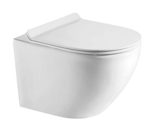 Инсталляция AlcaPlast 4в1 AM101/1120 с белой круглой кнопкой M670 + подвесной унитаз ROUND SMART (AM101/1120-4:1 RU M670-0001 + RN-0490-RW)