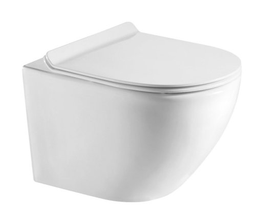 Инсталляция AlcaPlast 4в1 AM101/1120 с белой круглой кнопкой M670 + подвесной унитаз ROUND SMART (AM101/1120-4:1 RU M670-0001 + RN-0490-RW)