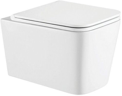 Инсталляция AlcaPlast 4в1 AM101/1120 с черной круглой матовой кнопкой M678 + подвесной унитаз Kvadro (AM101/1120-4:1 RU M678-0001 + KR-0530-RW)