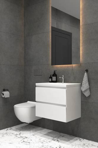 Тумба консольная белая с умывальником Koller Pool Trend 90cм (202290TR-0190)