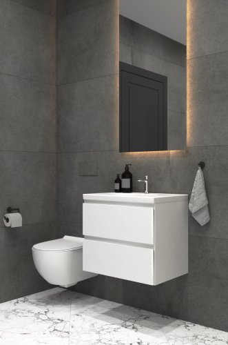 Тумба консольная белая с умывальником Koller Pool Trend 90cм (202290TR-0190)