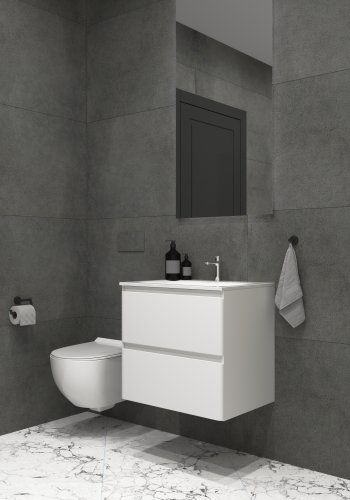 Тумба консольная белая с умывальником Koller Pool Trend 60cм (202260TR-0160)