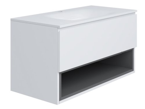 Тумба консольная комбинированная с умывальником Koller Pool STREAM 90см (2022STR-1090)