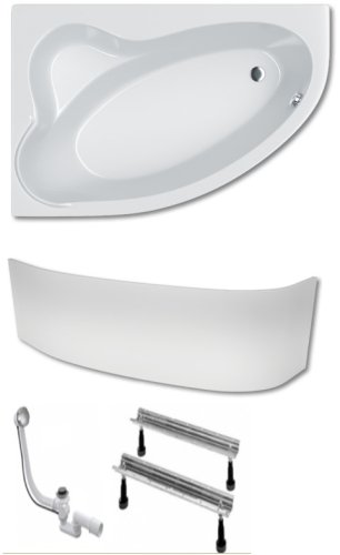 Ванна Koller Pool Nadine NEW 150*100 L + ножки + сифон + панель (NADINENEW150X100L+WBW001+B70CPMA57+PFNADINENEW150LR)