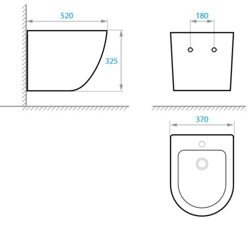 Биде подвесное Koller Pool ROUND (RN-0520-B)