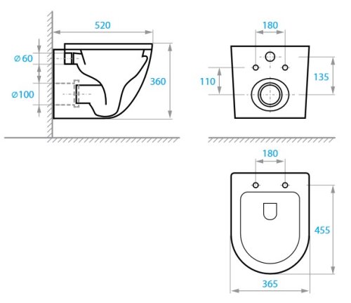 Унитаз подвесной Koller Pool ROUND с сиденьем Soft-close (смыл Торнадо) (RN-0520-RQ)