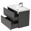 Тумба консольная Koller Pool GRACE 800 (графит матовый) с умывальником (GR080GRAPH)