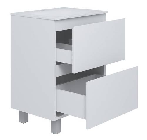 Напольная тумба Koller Pool EDGE NEW 600 (белый) с умывальником (EDNEW060WHITE)